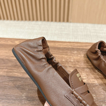 NAPPA LOAFERS IN PECAN BROWN LAMBSKIN