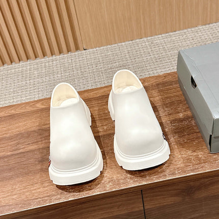 GRAFFITI THICK-SOLED CHEF SHOES IN WHITE RUBBER