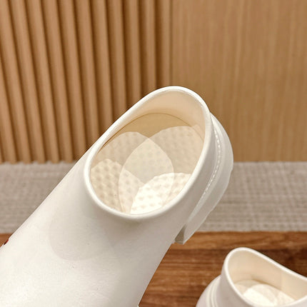 GRAFFITI THICK-SOLED CHEF SHOES IN WHITE RUBBER