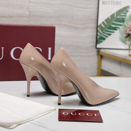 GG CLASSIC HIGH HEEL 105 IN BEIGE LAMBSKIN