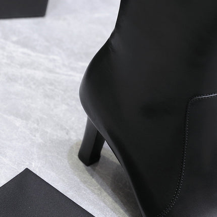 YSL 25S ANKLE BOOTS 70 MM IN BLACK LAMBSKIN