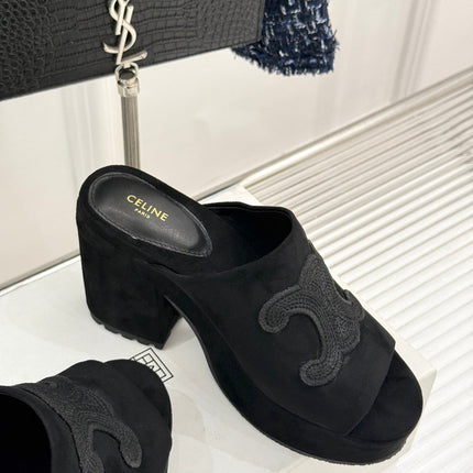 ELENA MULE IN BLACK VELVET