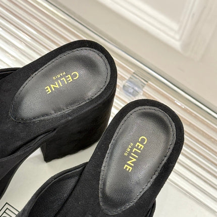 ELENA MULE IN BLACK VELVET