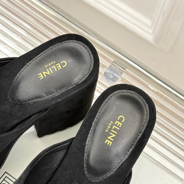 ELENA MULE IN BLACK VELVET