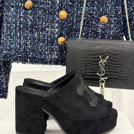 ELENA MULE IN BLACK VELVET