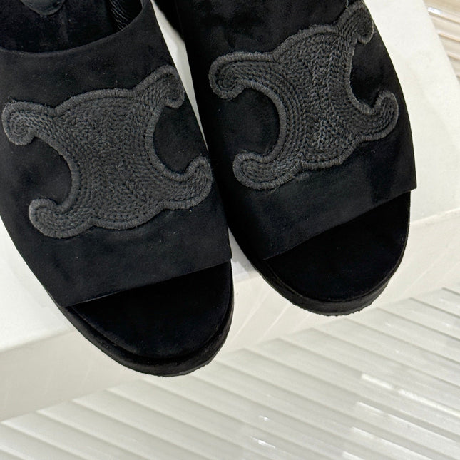 ELENA MULE IN BLACK VELVET