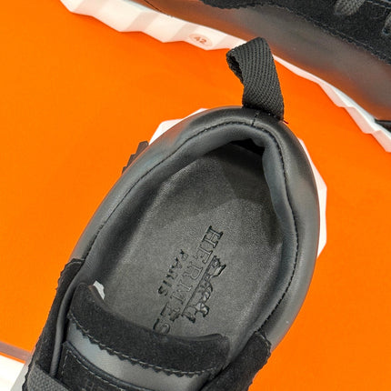 HM SNEAKER LOW SPORTS IN ALL BLACK MESH AND H SOLE