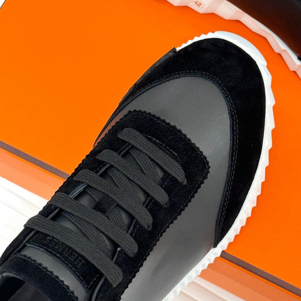 HM SNEAKER LOW SPORTS IN ALL BLACK MESH AND H SOLE