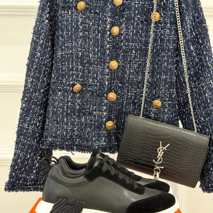 HM SNEAKER LOW SPORTS IN ALL BLACK MESH AND H SOLE