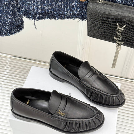 YSL 25S LOAFERS IN BLACK LAMBSKIN