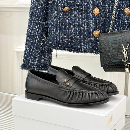 YSL 25S LOAFERS IN BLACK LAMBSKIN