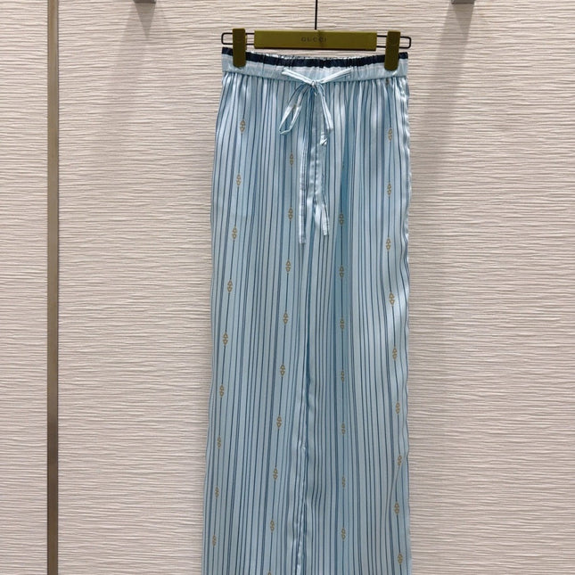 GUCCI LONG-SLEEVE SHIRT AND WIDE-LEG PANTS SET STYLE 15