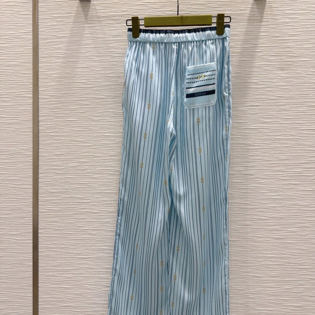 GUCCI LONG-SLEEVE SHIRT AND WIDE-LEG PANTS SET STYLE 15