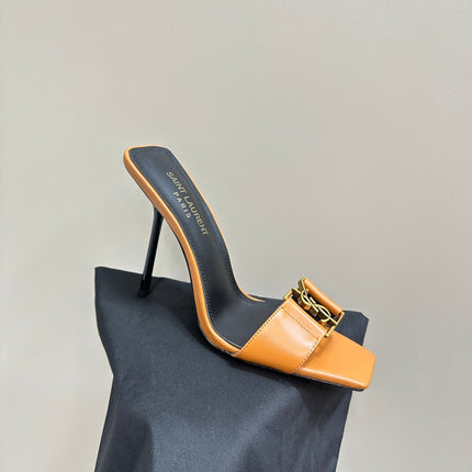 SL BABYLONE SLIDE PUMPS 115 MERIGOLD CALFSKIN