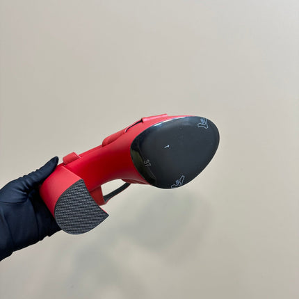 BIANCA PLATFORM SANDALS IN RED LAMBSKIN