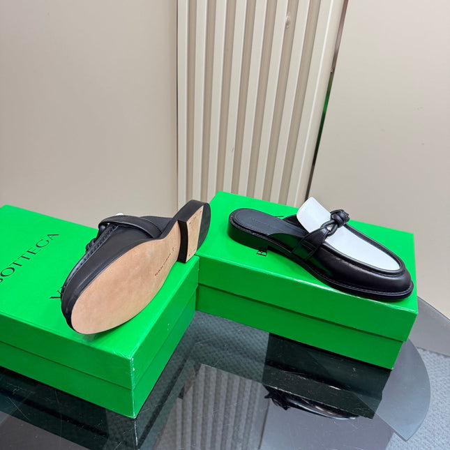 ASTAIRE MULE IN WHITE MIX BLACK CALFSKIN