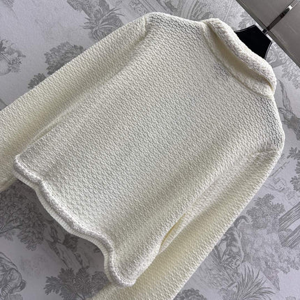 CHANEL PINK AND WHITE KNIT SWEATER 263624