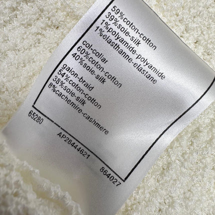 CHANEL PINK AND WHITE KNIT SWEATER 263624