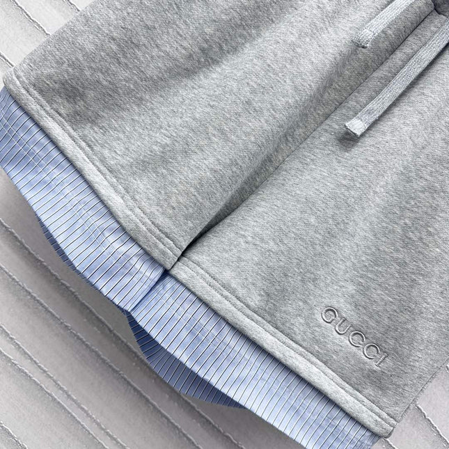 GUCCI SWEATSHIRT AND SHORTS SET IN GREY