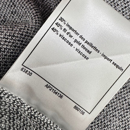 CHANEL GREY SHORT-SLEEVE TOP 263677