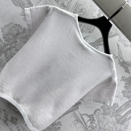 CHANEL SHORT SLEEVE CREW NECK KNIT TOP 263668