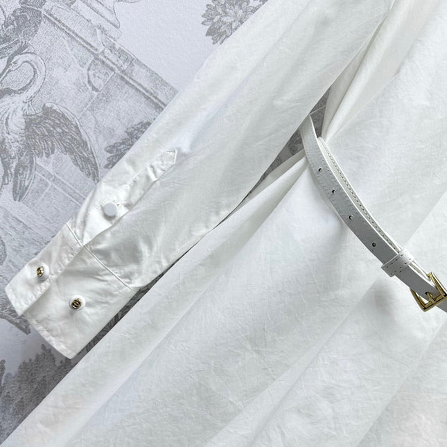 GUCCI 25S EMBROIDERED SHIRT DRESS WITH BELT 264644