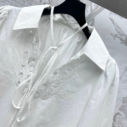 GUCCI 25S EMBROIDERED LONG SLEEVE SHIRT 264651