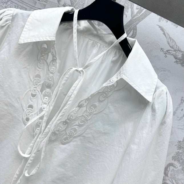 GUCCI 25S EMBROIDERED LONG SLEEVE SHIRT 264651