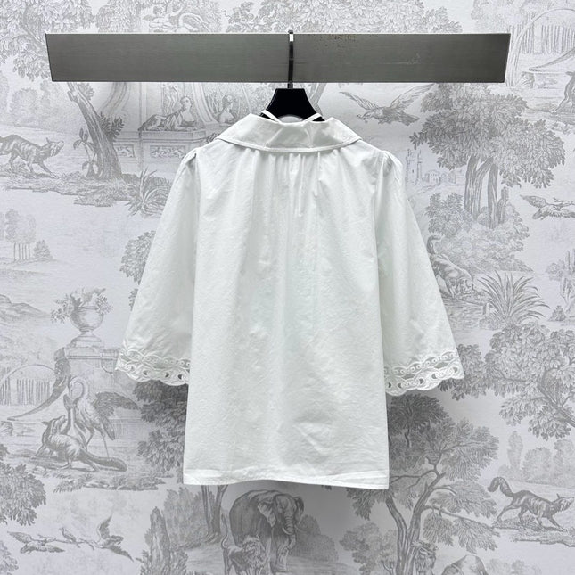 GUCCI 25S EMBROIDERED LONG SLEEVE SHIRT 264651