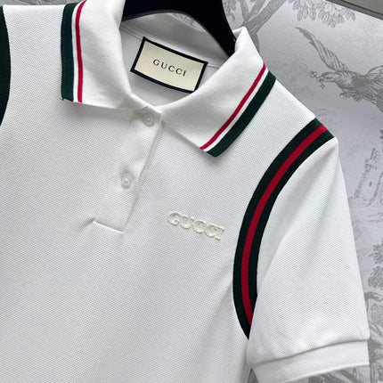 GUCCI 25S PLEATED SHORT-SLEEVE DRESS 264671