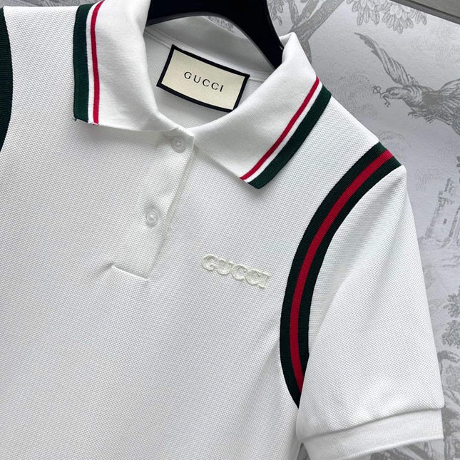 GUCCI 25S PLEATED SHORT-SLEEVE DRESS 264671