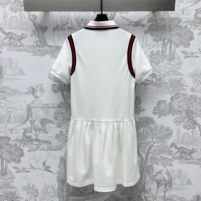 GUCCI 25S PLEATED SHORT-SLEEVE DRESS 264671