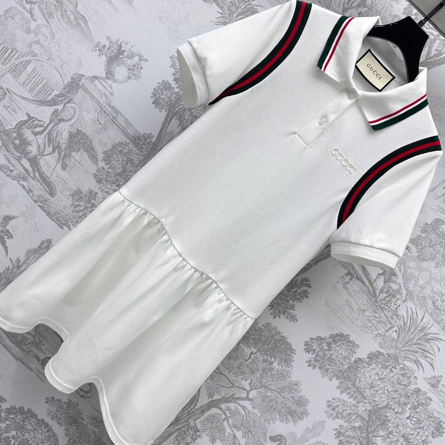 GUCCI 25S PLEATED SHORT-SLEEVE DRESS 264671