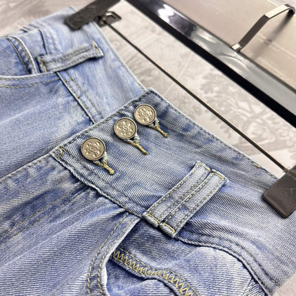 CHANEL 25S HIGH WAIST DENIM JEANS 264623