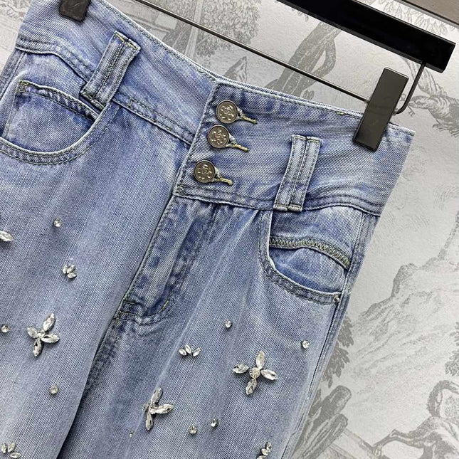 CHANEL 25S HIGH WAIST DENIM JEANS 264623