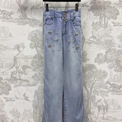 CHANEL 25S HIGH WAIST DENIM JEANS 264623