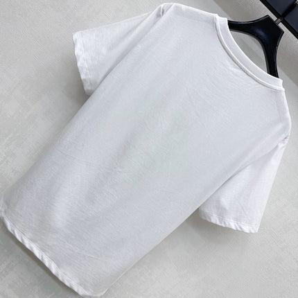 BALMAIN WHITE COTTON T-SHIRT 263722