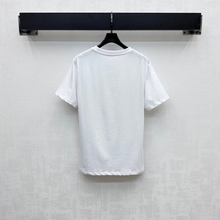 BALMAIN WHITE COTTON T-SHIRT 263722