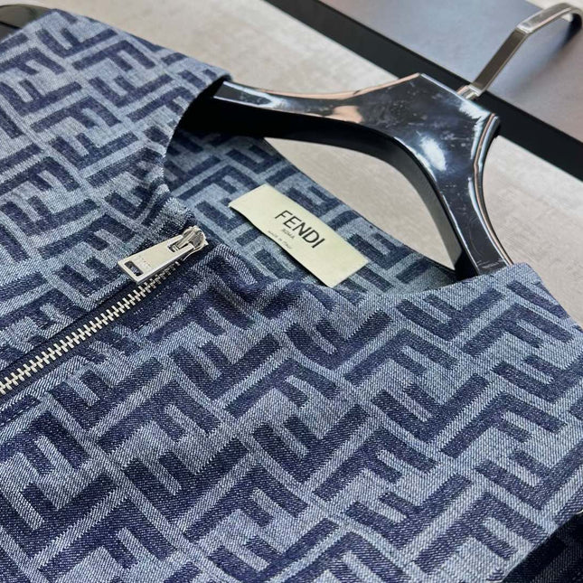 FEND 25S VEST DRESS DENIM JACQUARD 264599