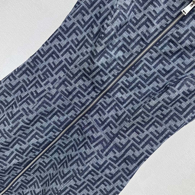 FEND 25S VEST DRESS DENIM JACQUARD 264599