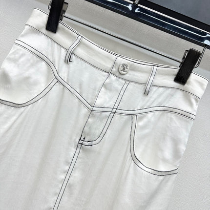 CHANEL HIGH-WAIST SKIRT WITH CUT-OUT HEM 274762