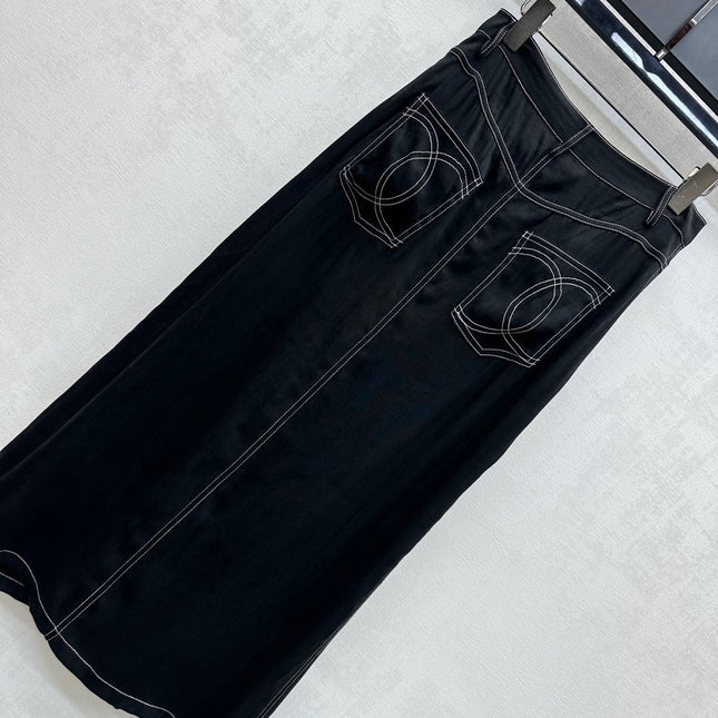 CHANEL HIGH-WAIST SKIRT WITH CUT-OUT HEM 274765
