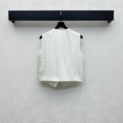 CHANEL SLEEVELESS BUTTONED BLAZER 274758