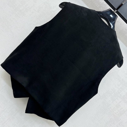 CHANEL SLEEVELESS BUTTONED BLAZER 274755