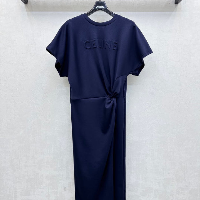 CELINE SHORT SLEEVE LONG DRESS 274432