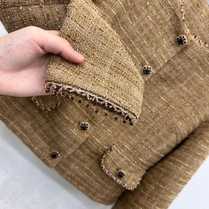 CHANEL 25S BEADED TWEED DRESS SET 307