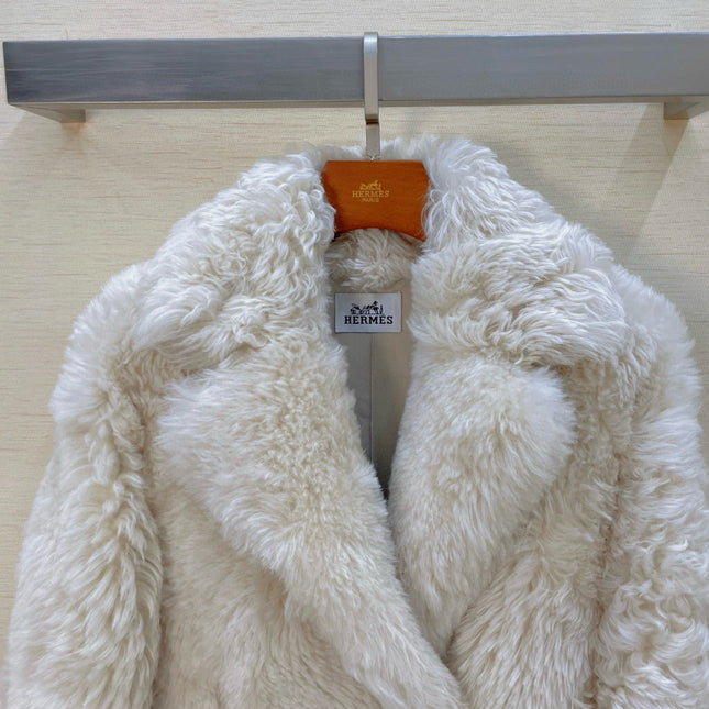 HERMES 25S LONG FUR COAT 234
