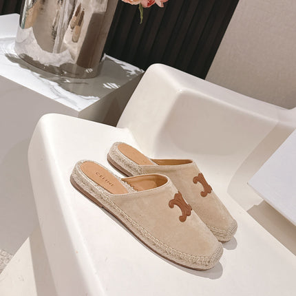 CELINE 25S LES ESPADRILLES MULE IN BEIGE SUEDE