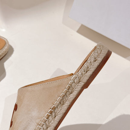 CELINE 25S LES ESPADRILLES MULE IN BEIGE SUEDE