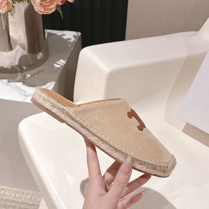 CELINE 25S LES ESPADRILLES MULE IN BEIGE SUEDE
